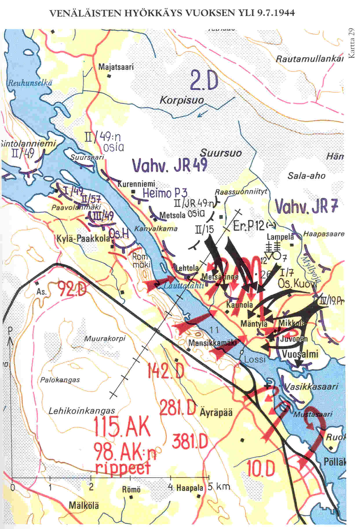 Venäläisten hyökkäys Vuoksen yli 9.7.1944